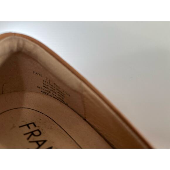 SALE Frankie4 Faye Reptile Embossed Flat Slip On Shoes Sz 7.5 Tan Leather - Picture 10 of 10